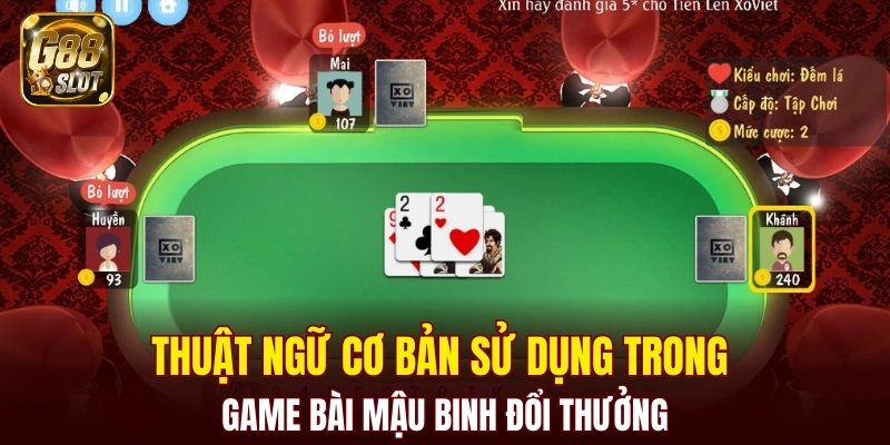 Bí Quyết Chơi Tiến Lên Miền Nam Đếm Lá Từ Các Cao Thủ 6 Thuật ngữ cơ bản sử dụng trong game bài mậu binh đổi thưởng